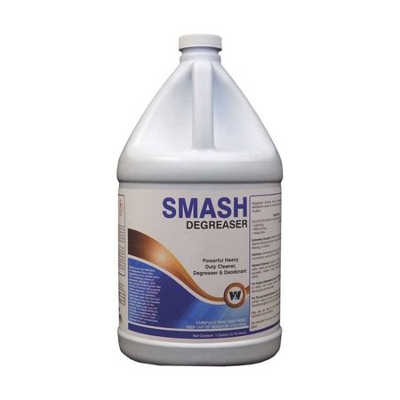 WARSAW CHEMICAL Smash, Effective and economical degreaser, Lemon Scent, 1-Gallon, 4PK 20511-0000004